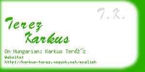 terez karkus business card